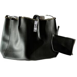 B-Low the Belt Black Studded Tote - Size O/S - NWT
